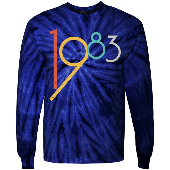 Retro Vintage 1983 40th Birthday Tie-Dye Long Sleeve Shirt