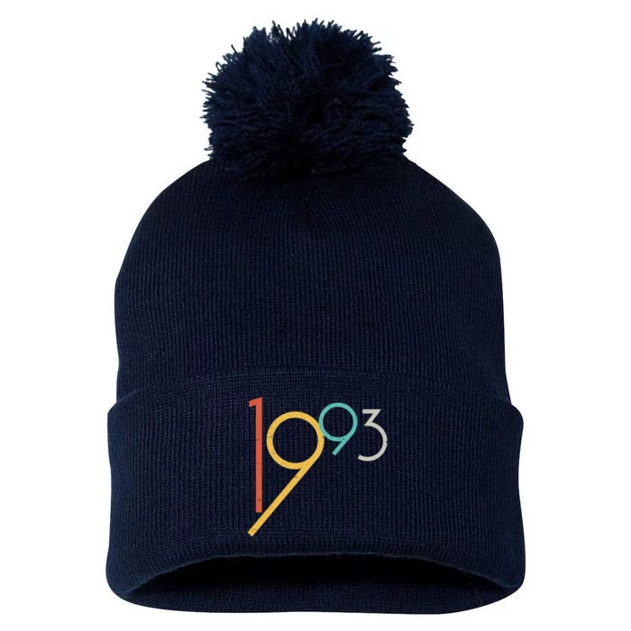 Retro Vintage 1993 30th Birthday Pom Pom 12in Knit Beanie