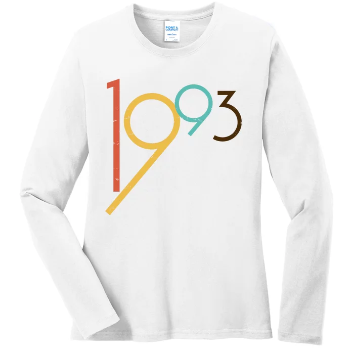 Retro Vintage 1993 30th Birthday Ladies Long Sleeve Shirt