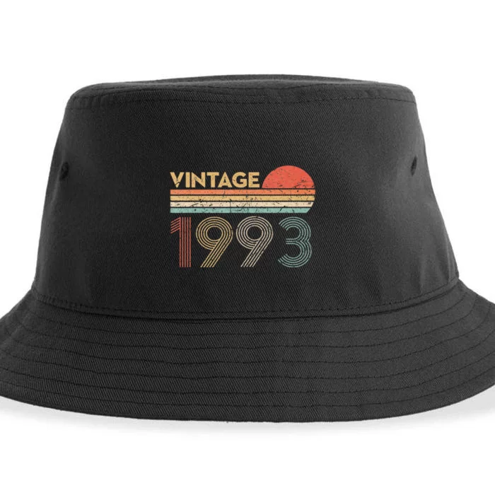 Retro Vintage 1993 31st Birthday Gift 31 Years Old Sustainable Bucket Hat