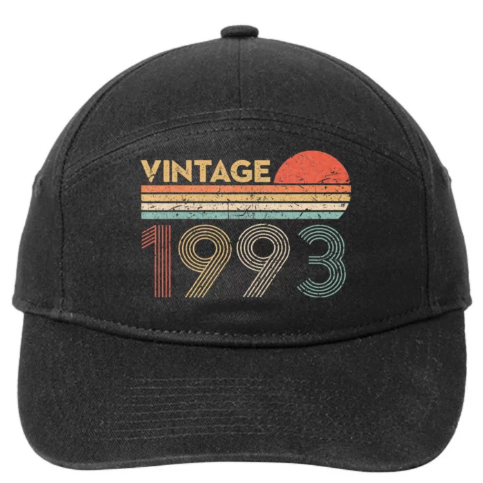 Retro Vintage 1993 31st Birthday Gift 31 Years Old 7-Panel Snapback Hat