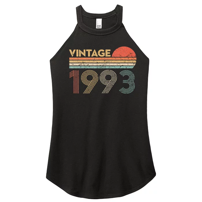 Retro Vintage 1993 31st Birthday Gift 31 Years Old Women’s Perfect Tri Rocker Tank