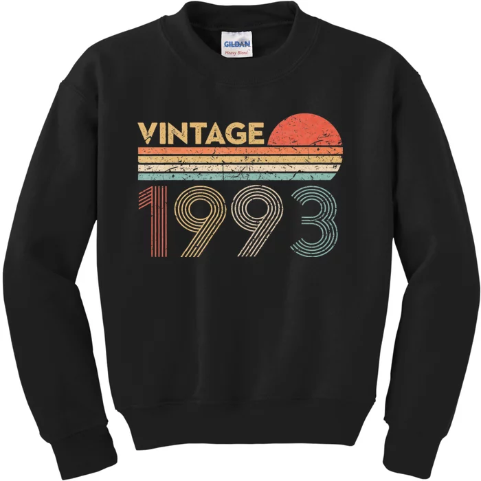 Retro Vintage 1993 31st Birthday Gift 31 Years Old Kids Sweatshirt