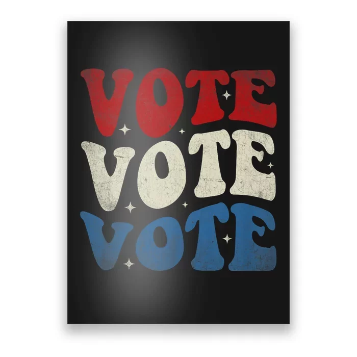 Retro Vote 2024 Voting Right Vintage Style Poster