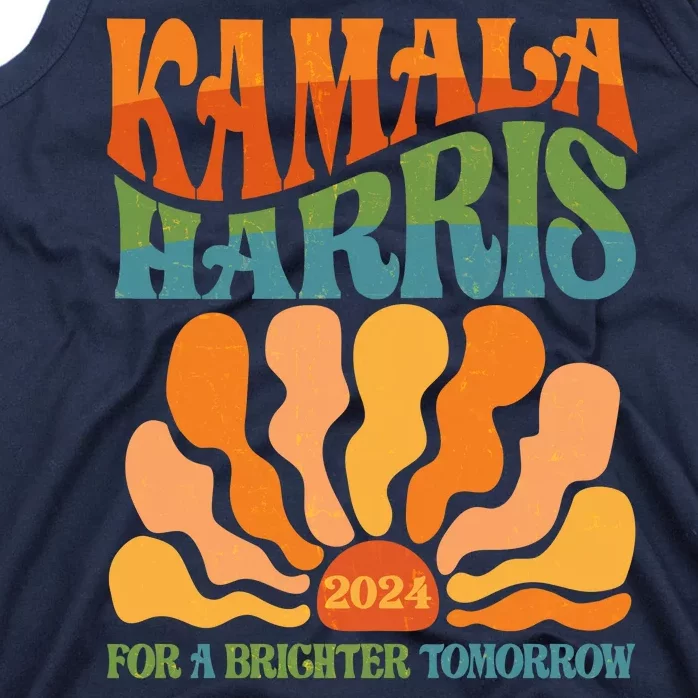 Retro Vintage 60s Sun Floral Kamala Harris 2024 For A Brighter Tomorrow Tank Top