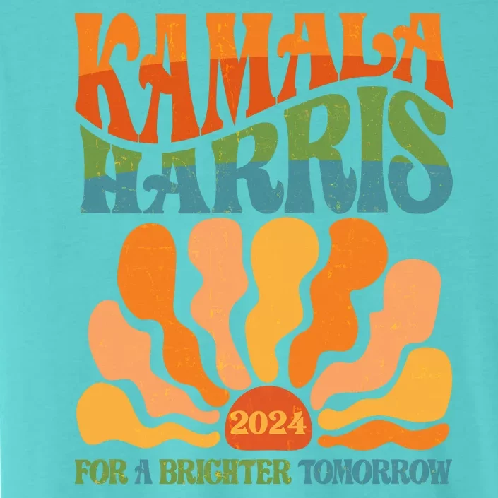 Retro Vintage 60s Sun Floral Kamala Harris 2024 For A Brighter Tomorrow ChromaSoft Performance T-Shirt