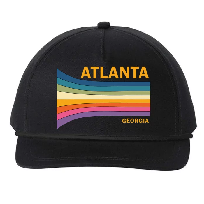 Retro Vintage 70s Atlanta Georgia Snapback Five-Panel Rope Hat