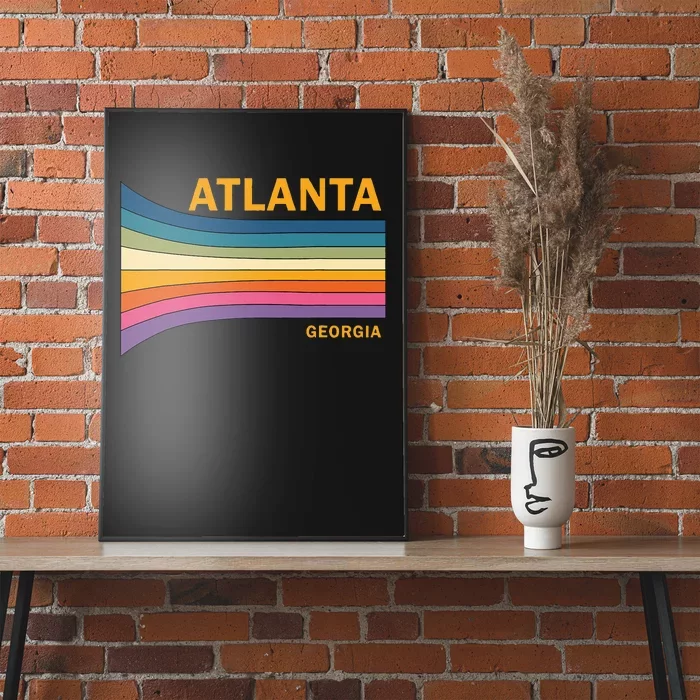 Retro Vintage 70s Atlanta Georgia Poster