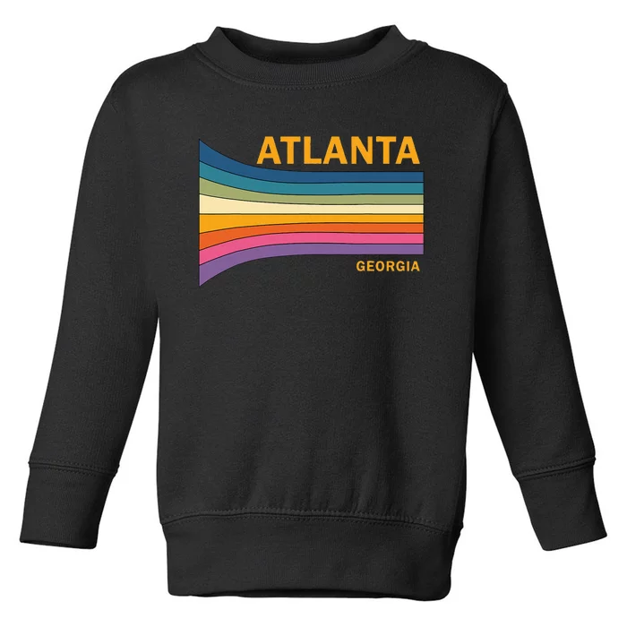 Retro Vintage 70s Atlanta Georgia Toddler Sweatshirt