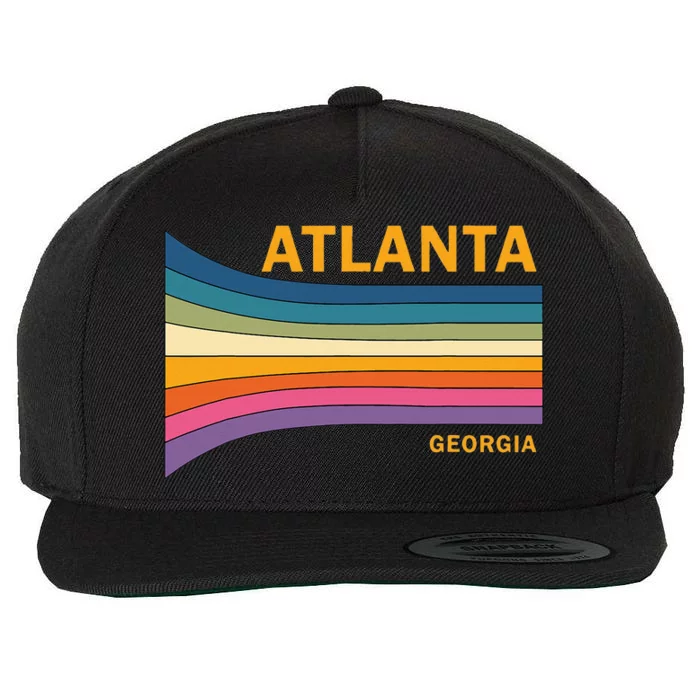 Retro Vintage 70s Atlanta Georgia Wool Snapback Cap