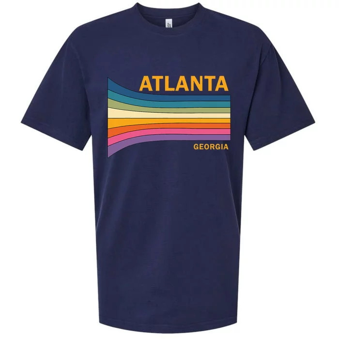 Retro Vintage 70s Atlanta Georgia Sueded Cloud Jersey T-Shirt