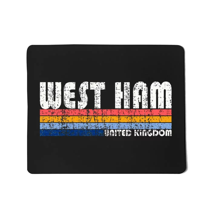 Retro Vintage 70s 80s Style West Ham United Kingdom Mousepad