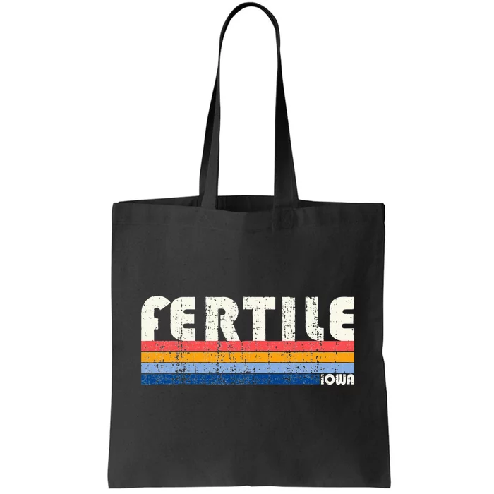 Retro Vintage 70s 80s Style Fertile Iowa Tote Bag