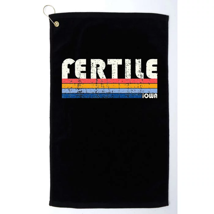 Retro Vintage 70s 80s Style Fertile Iowa Platinum Collection Golf Towel