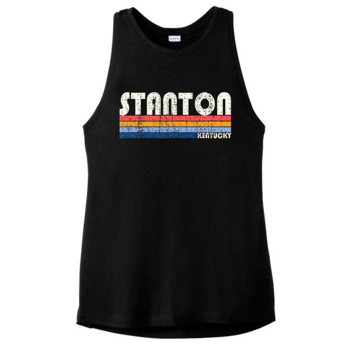 Retro Vintage 70s 80s Style Stanton Kentucky Ladies Tri-Blend Wicking Tank