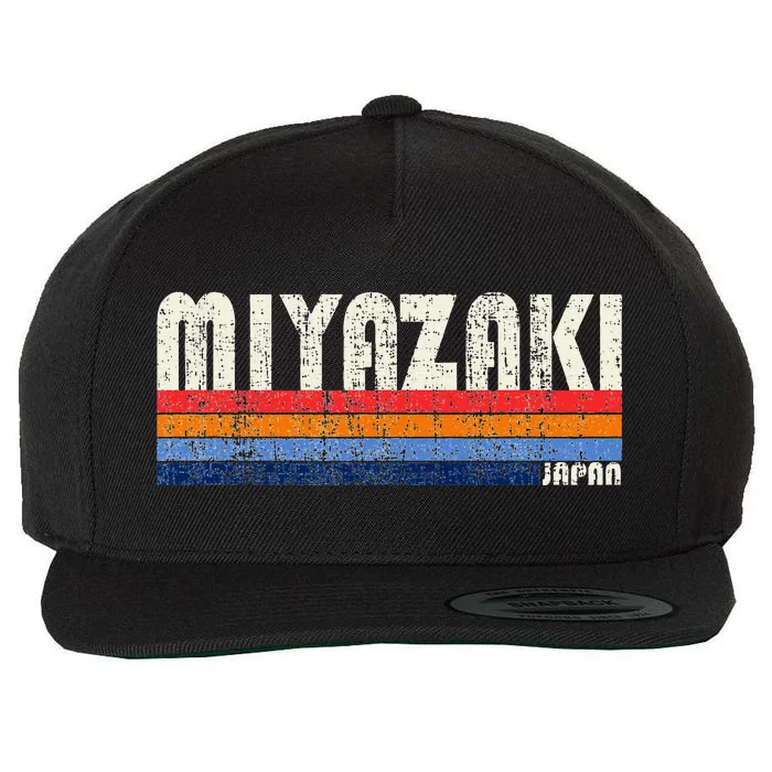 Retro Vintage 70s 80s Style Miyazaki Japan Wool Snapback Cap