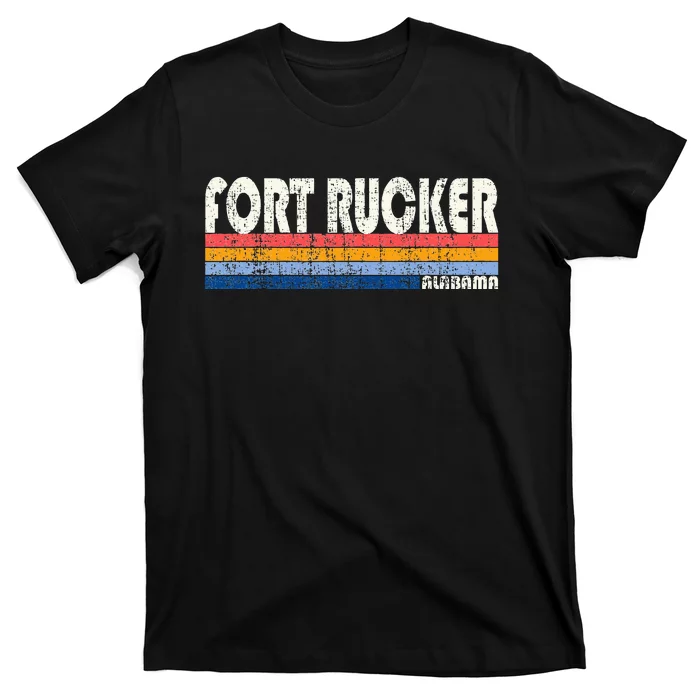 Retro Vintage 70s 80s Style Fort Rucker Alabama T-Shirt