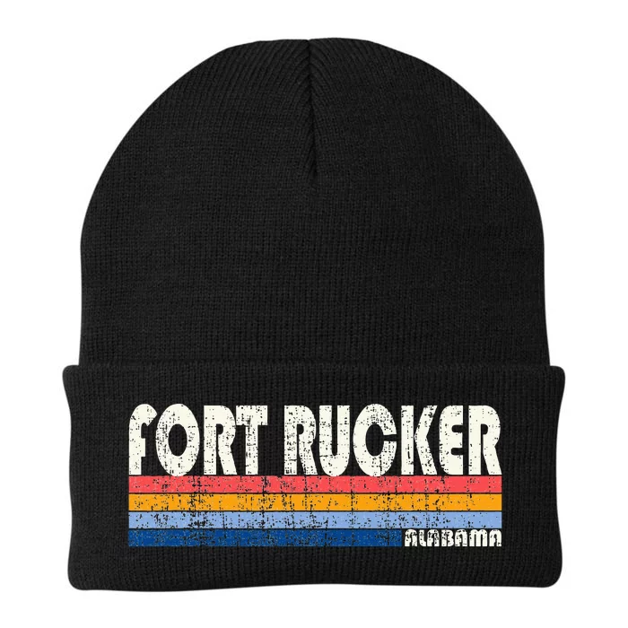 Retro Vintage 70s 80s Style Fort Rucker Alabama Knit Cap Winter Beanie