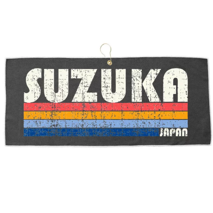 Retro Vintage 70s 80s Style Suzuka Japan Large Microfiber Waffle Golf Towel