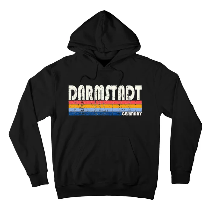 Retro Vintage 70s 80s Style Darmstadt Germany Hoodie