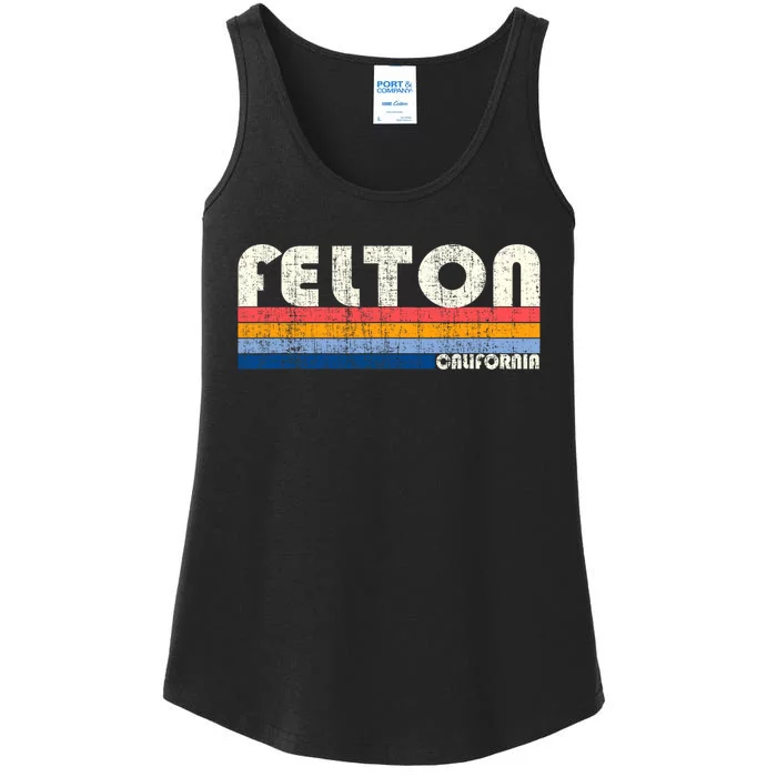 Retro Vintage 70s 80s Style Felton Ca Ladies Essential Tank