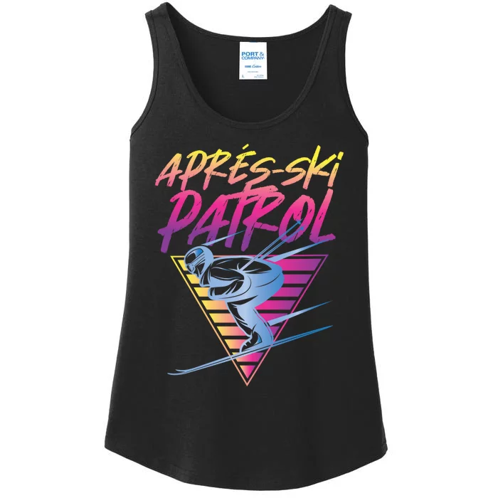 Retro Vintage 80s Apres Ski Patrol Ladies Essential Tank