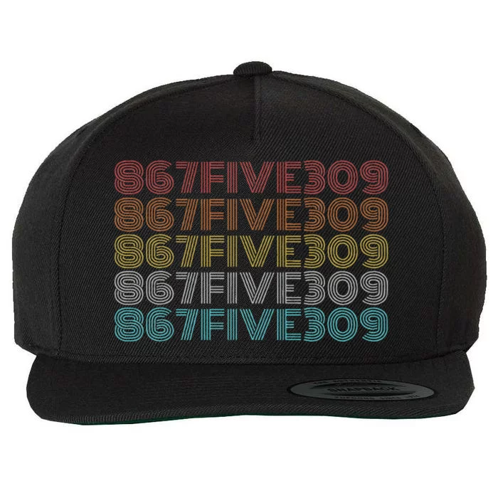 Retro Vintage 867five309 8675309 Wool Snapback Cap