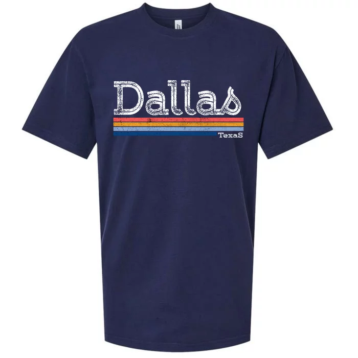 Retro Vintage 80s Style Dallas Texas Logo Sueded Cloud Jersey T-Shirt