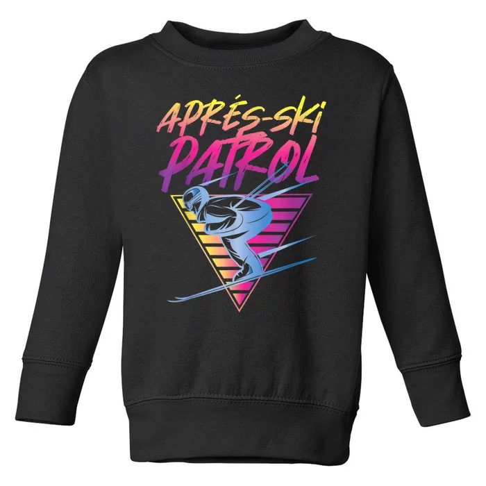 Retro Vintage 80s Apres Ski Patrol Toddler Sweatshirt