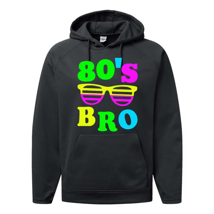 Retro Vibes 80s Bro Party Nostalgia Performance Fleece Hoodie