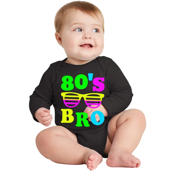 Retro Vibes 80s Bro Party Nostalgia Baby Long Sleeve Bodysuit