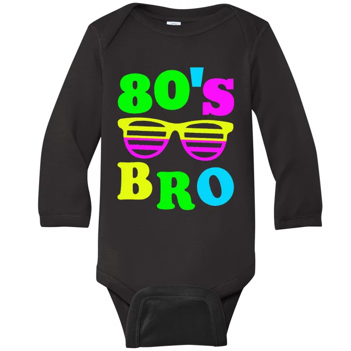 Retro Vibes 80s Bro Party Nostalgia Baby Long Sleeve Bodysuit