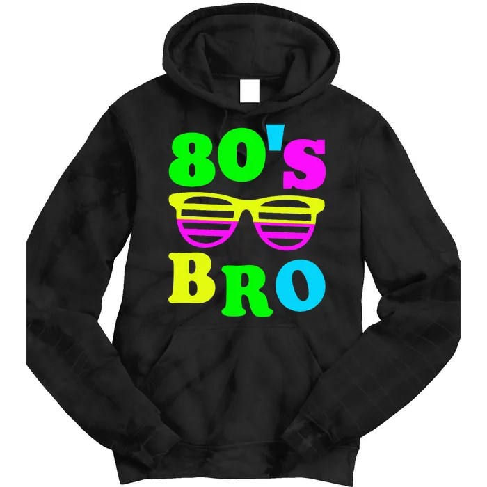 Retro Vibes 80s Bro Party Nostalgia Tie Dye Hoodie