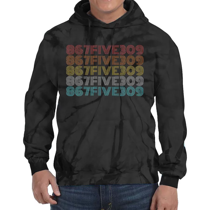 Retro Vintage 867five309 Tie Dye Hoodie