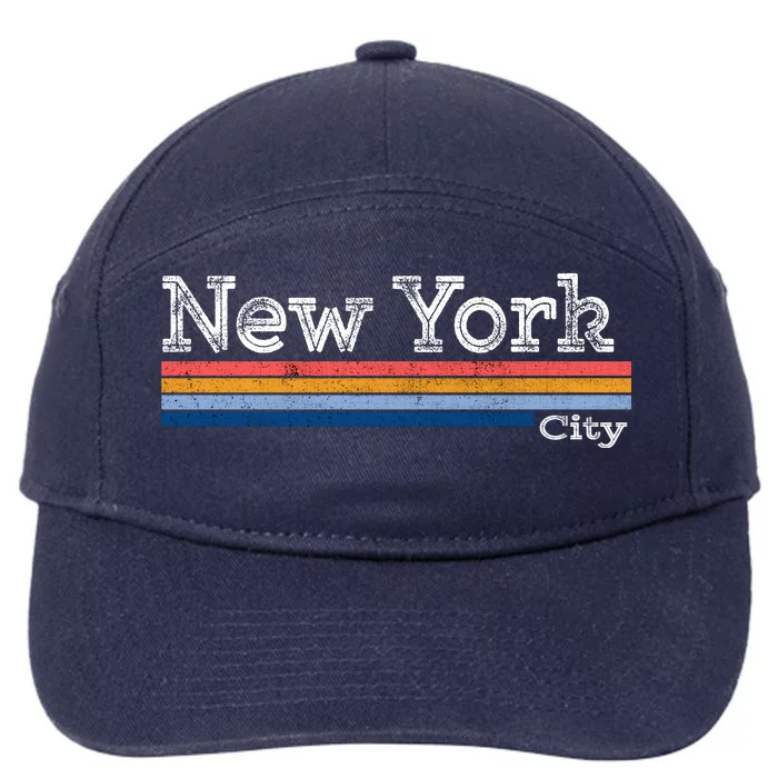 Retro Vintage 80s Style New York City Logo 7-Panel Snapback Hat