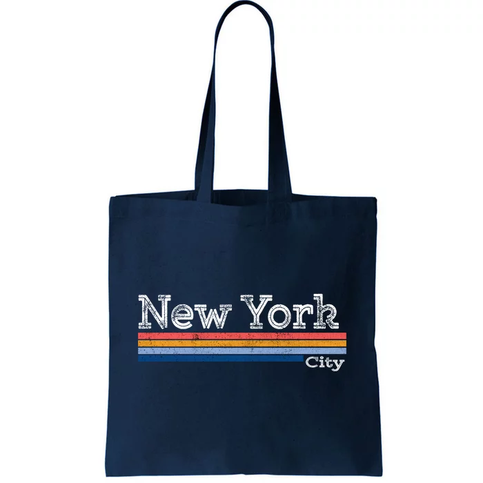 Retro Vintage 80s Style New York City Logo Tote Bag