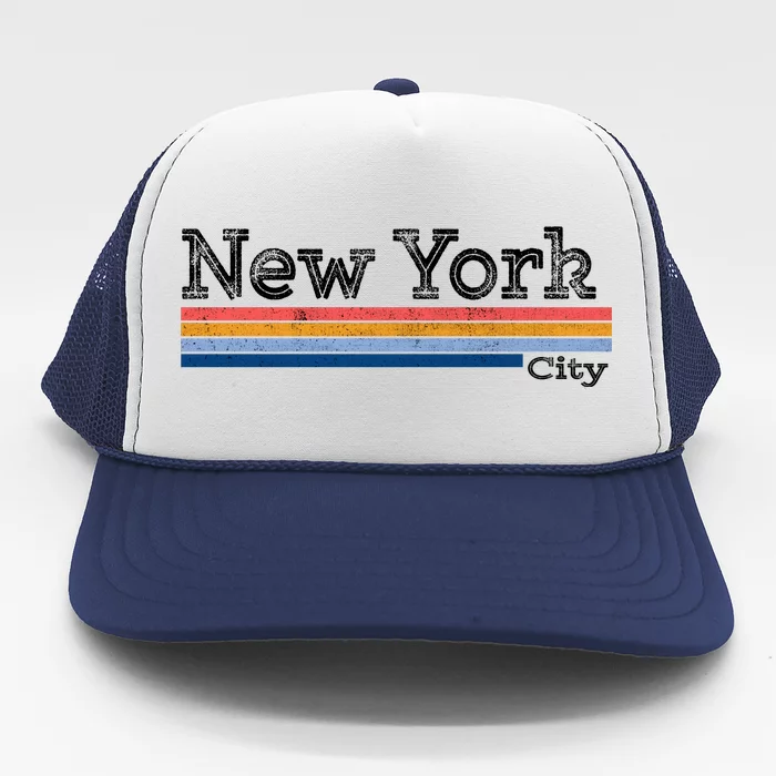 Retro Vintage 80s Style New York City Logo Trucker Hat