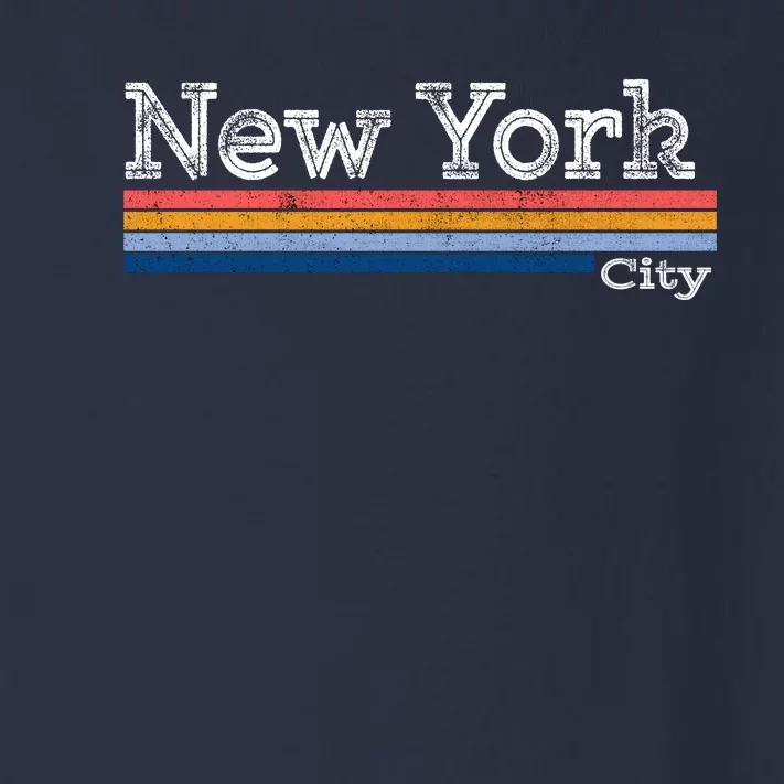 Retro Vintage 80s Style New York City Logo Toddler Long Sleeve Shirt