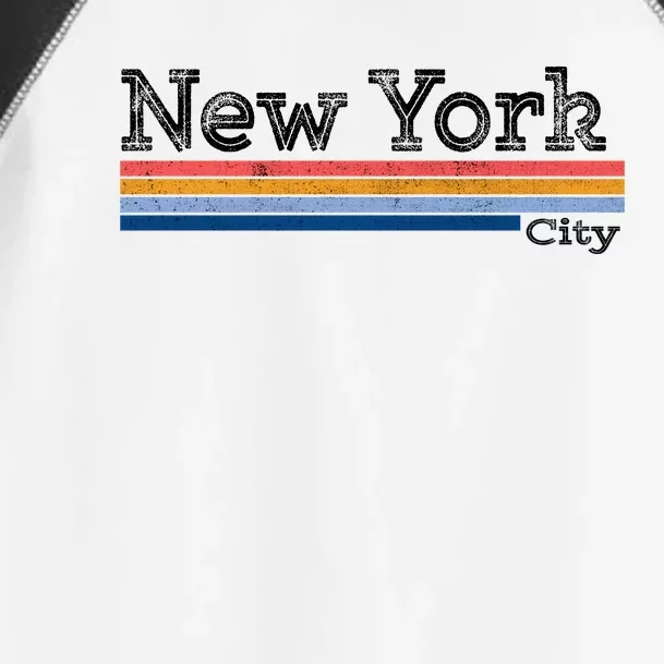 Retro Vintage 80s Style New York City Logo Toddler Fine Jersey T-Shirt