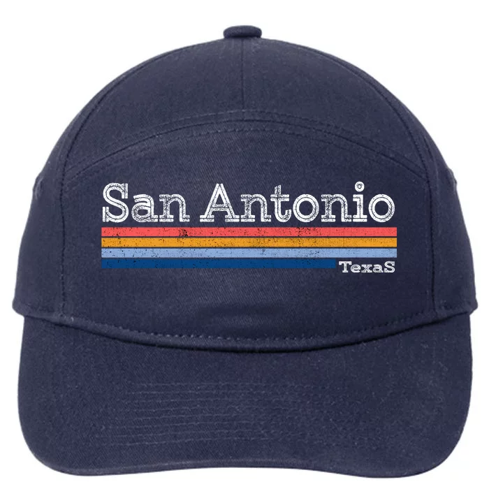 Retro Vintage 80s Style San Antonio Texas Logo 7-Panel Snapback Hat