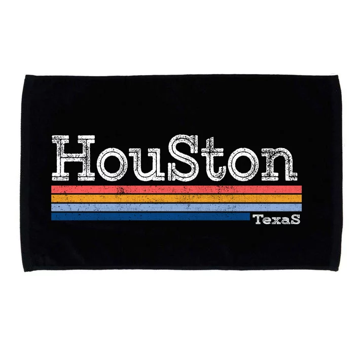 Retro Vintage 80s Style Houston Texas Logo Microfiber Hand Towel