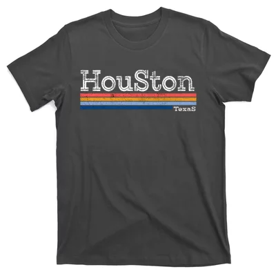 Houston Retro Astronaut Texas Flag T-shirt 