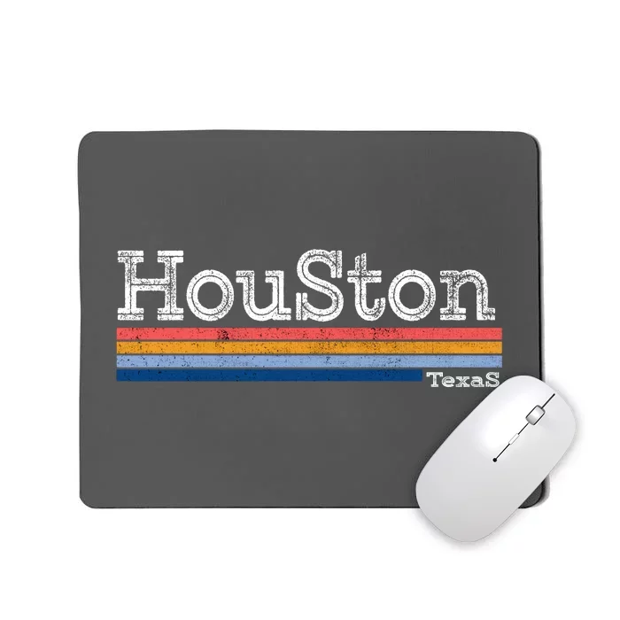 Retro Vintage 80s Style Houston Texas Logo Mousepad