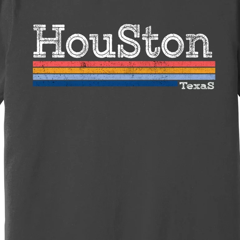 Retro Vintage 80s Style Houston Texas Logo Premium T-Shirt