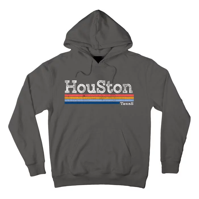 Retro Vintage 80s Style Houston Texas Logo Tall Hoodie