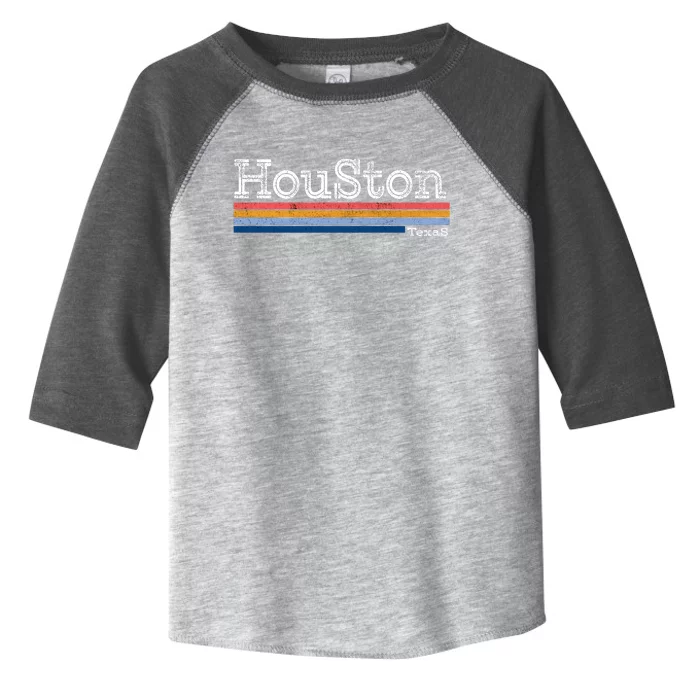 Retro Vintage 80s Style Houston Texas Logo Toddler Fine Jersey T-Shirt