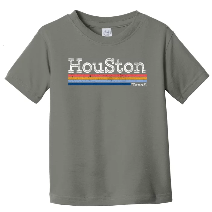 Retro Vintage 80s Style Houston Texas Logo Toddler T-Shirt