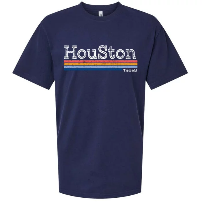 Retro Vintage 80s Style Houston Texas Logo Sueded Cloud Jersey T-Shirt