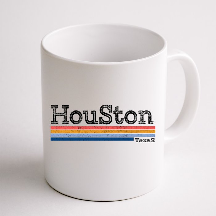 Retro Vintage 80s Style Houston Texas Logo Front & Back Coffee Mug