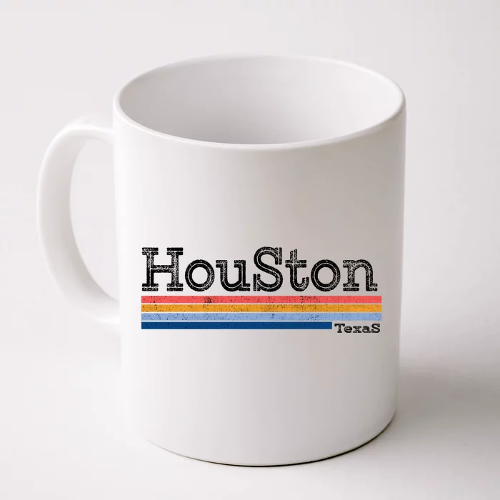 Retro Vintage 80s Style Houston Texas Logo Front & Back Coffee Mug